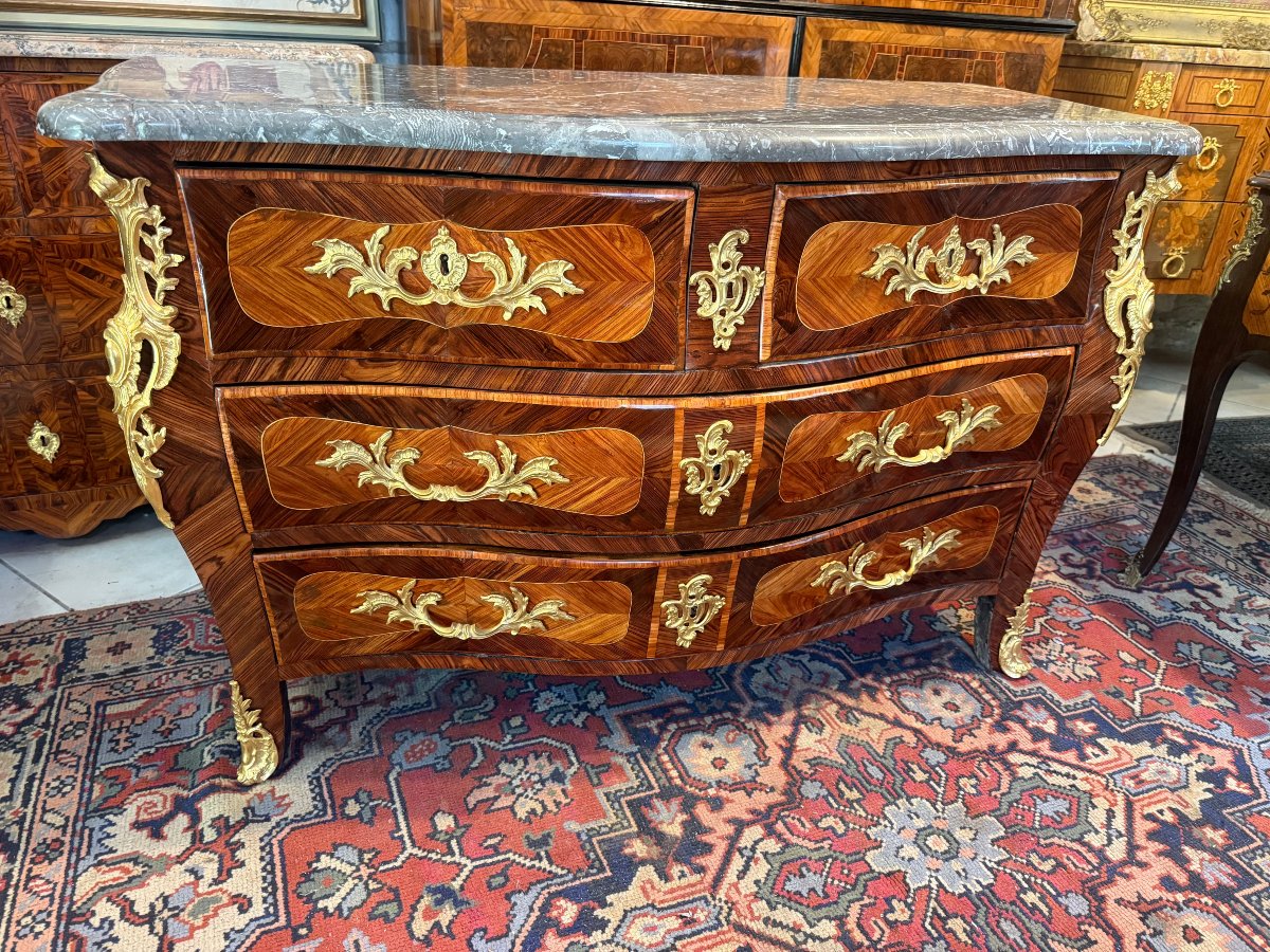 Louis XV-period Chest Of Drawers, Stamped "lefevre"