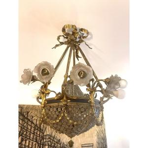 Louis XVI Style Basket Chandelier