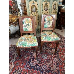 PAIRE DE CHAISES CONSULAT RETOUR D'EGYPTE