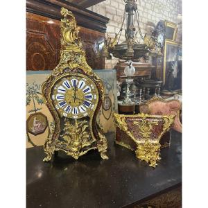 CARTEL D'APPLIQUE ET SON CUL-DE-LAMPE BOULLE EPOQUE NAPOLEON III