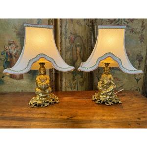 Pair Of Louis 15 Table Lamps