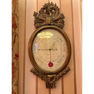 BAROMETRE - THERMOMETRE DE STYLE LOUIS XVI