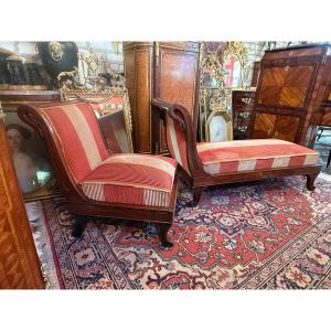 Empire Period Daybed And Armchair