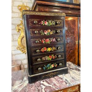 A Master's Ribbed Wood Storage Cabinet From The Napoleon III Period