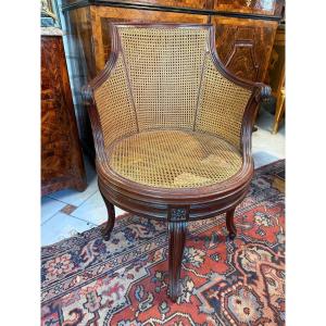 FAUTEUIL DE BUREAU TOURNANT STYLE LOUIS XVI
