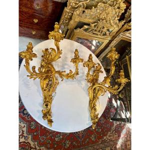 Pair Of Louis XV-style Wall Sconces