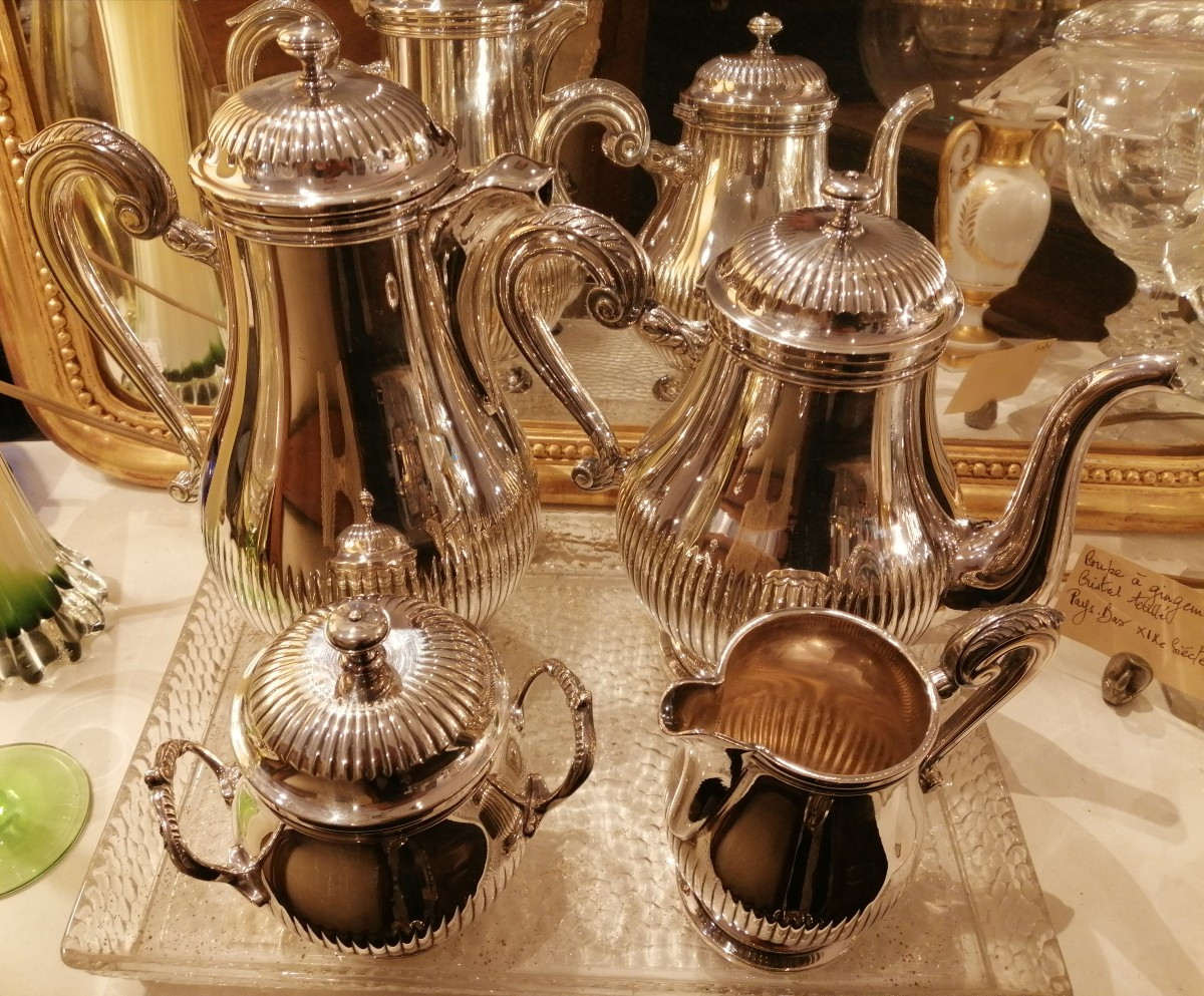 Coffee And Tea Service, Christofle Silver-plated Metal 