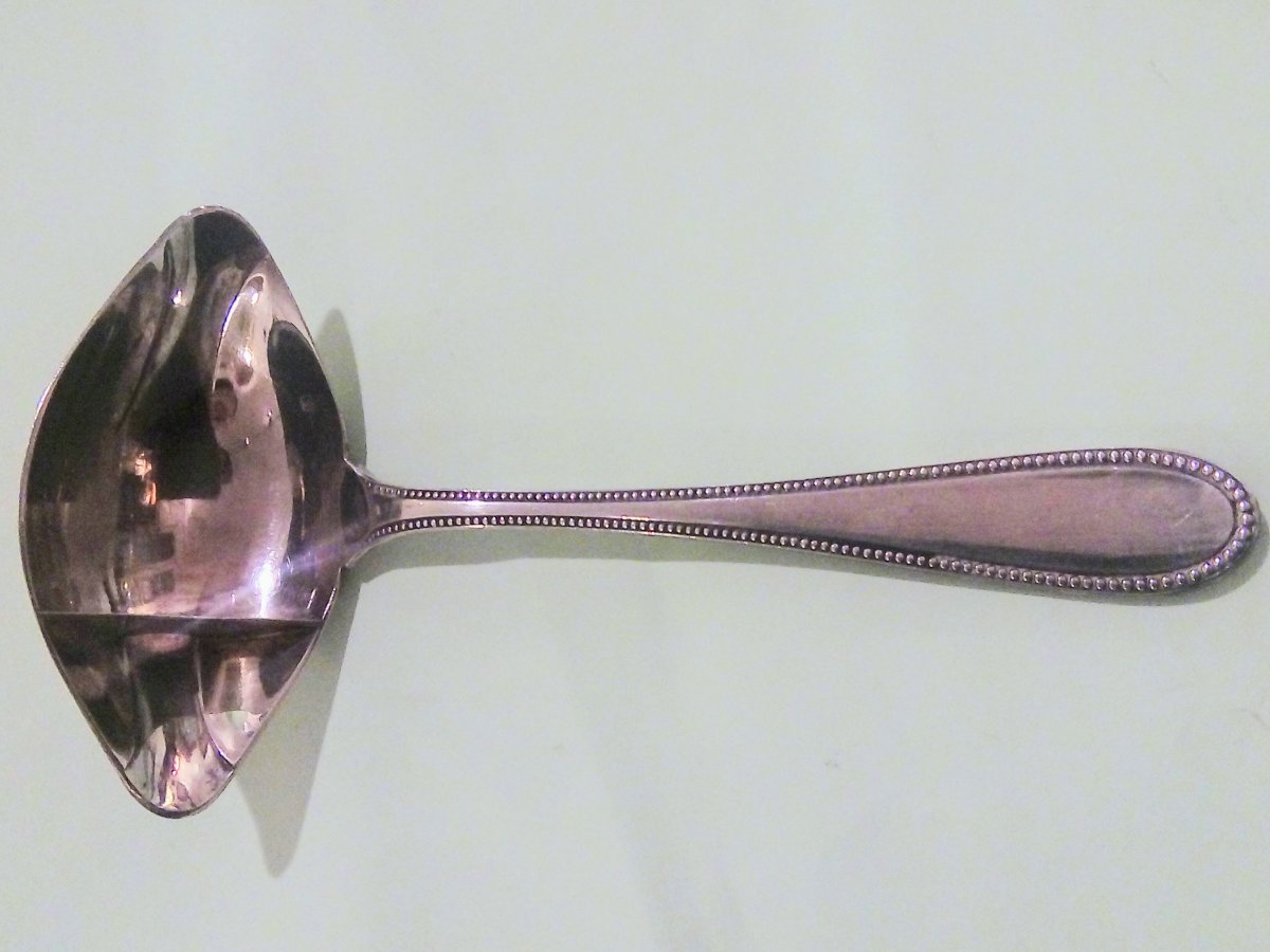Cuillère à Sauce Gras Et Maigre  Métal Argenté 