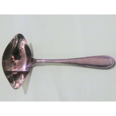 Fat And Lean Silver Metal Sauce Spoon