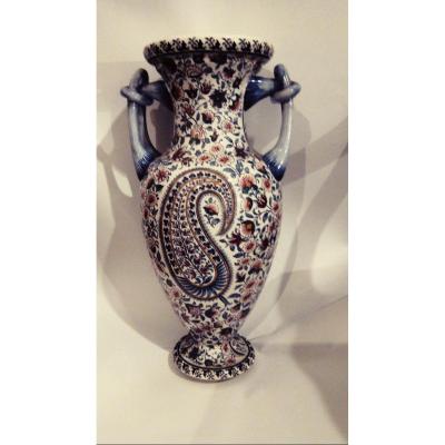 Gien Ceramic Baluster Vase
