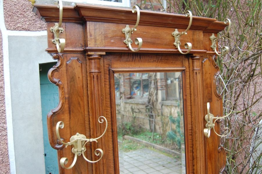 Napoleon III Coat Rack In Walnut Late 19th Century-photo-2
