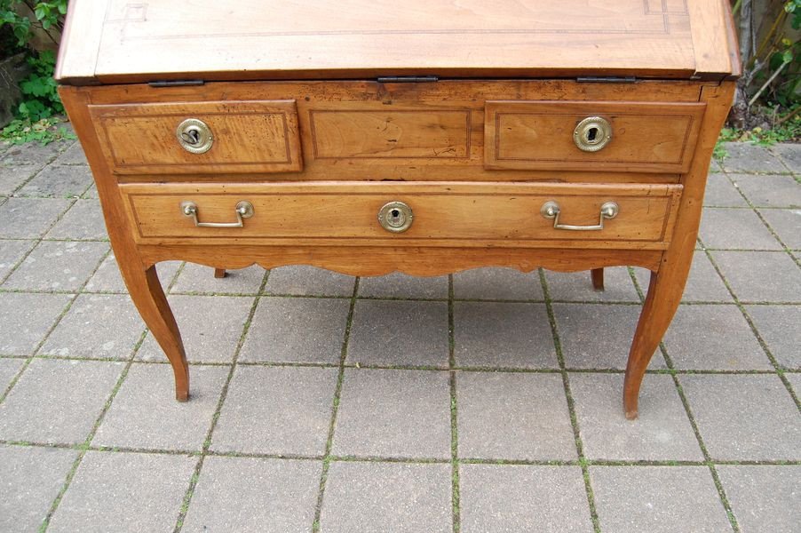 Sloping Desk D Louis XV Transition Period Louis XVI In Walnut From The 18th Century-photo-4