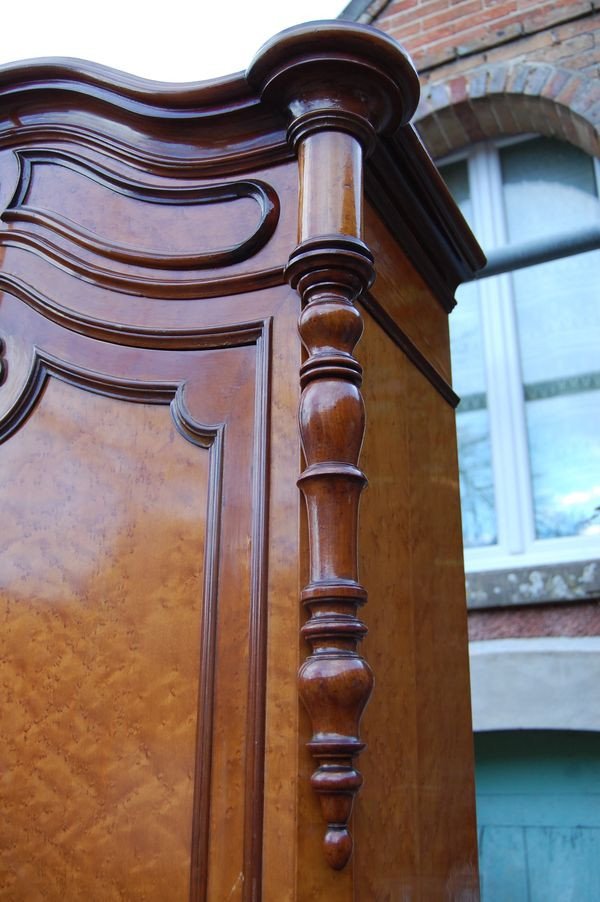 Buffet Two Corps Napoleon III In Speckled Maple From The 19th Century-photo-3