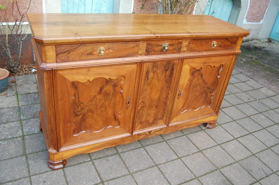 Buffet Enfilade L époque Louis Philippe En Noyer Du 19e Siécle-photo-1