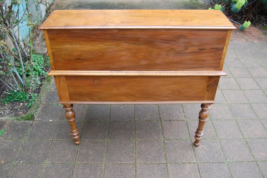 Bureau A Gradin D époque Louis Philippe En Noyer Du 19e Siécle-photo-1