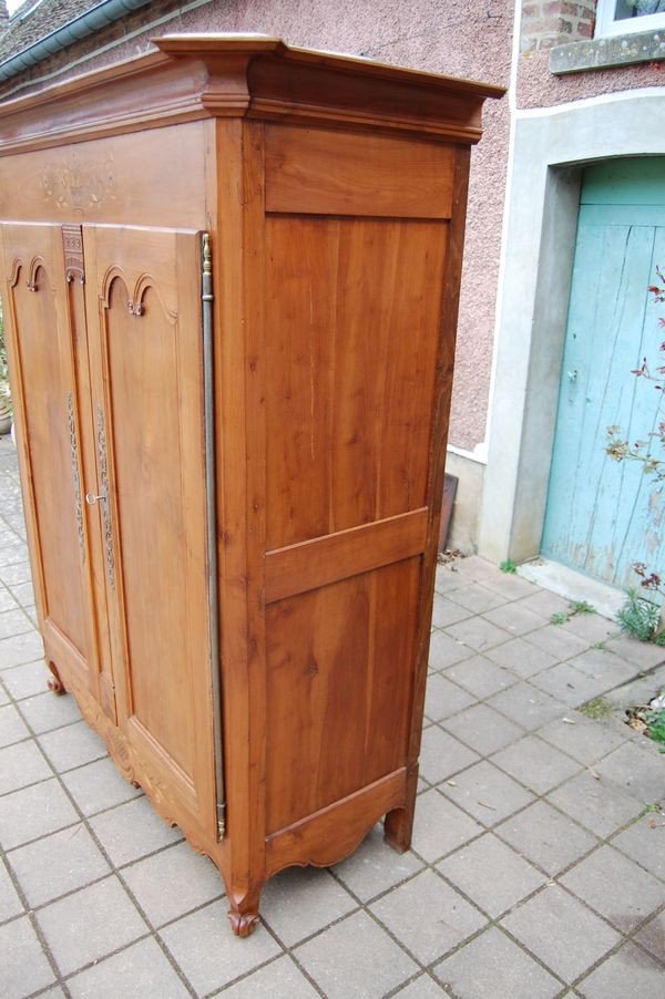Armoire Louis XV En Merisier Du 19e Siécle-photo-3