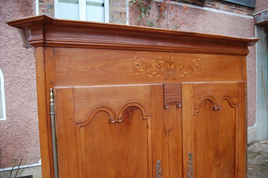 Armoire Louis XV En Merisier Du 19e Siécle-photo-4