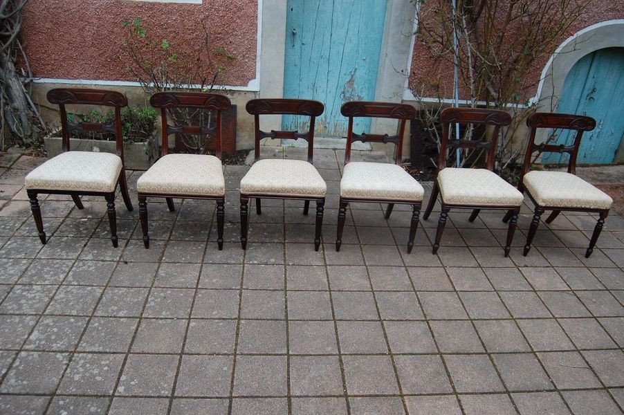 Six Chaises D époque Louis Philippe En Acajou-photo-4