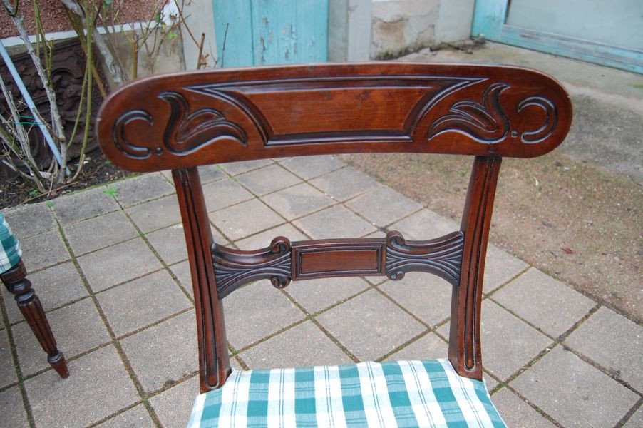 Six Chaises D époque Louis Philippe En Acajou-photo-2