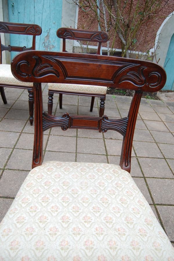 Six Chaises D époque Louis Philippe En Acajou-photo-4