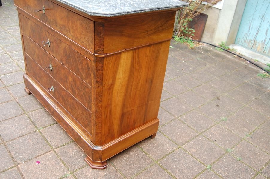 Louis Philippe Period Secretary Commode In Walnut From The 19th Century-photo-2