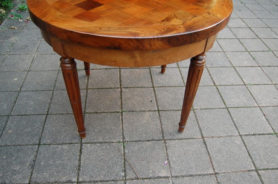 Table Ronde Louis XVI Du 19e Siécle En Noyer-photo-4