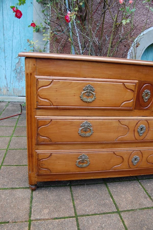 Louis XVI Period Commode In Cherry Wood From The 18th Century-photo-3