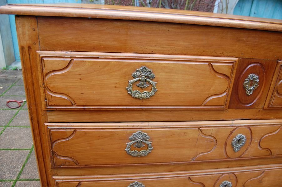 Louis XVI Period Commode In Cherry Wood From The 18th Century-photo-4