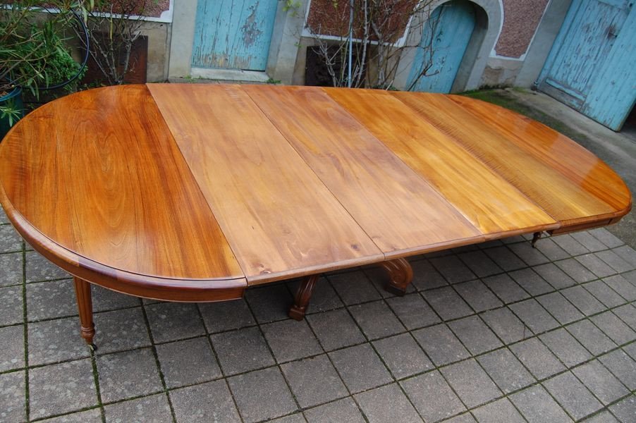 Napoleon III Walnut Central Foot Table Late 19th Century-photo-5