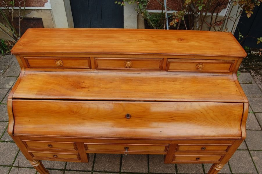 Louis Philippe Period Desk In Cherry Wood From The 19th Century-photo-3