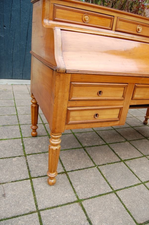 Louis Philippe Period Desk In Cherry Wood From The 19th Century-photo-5