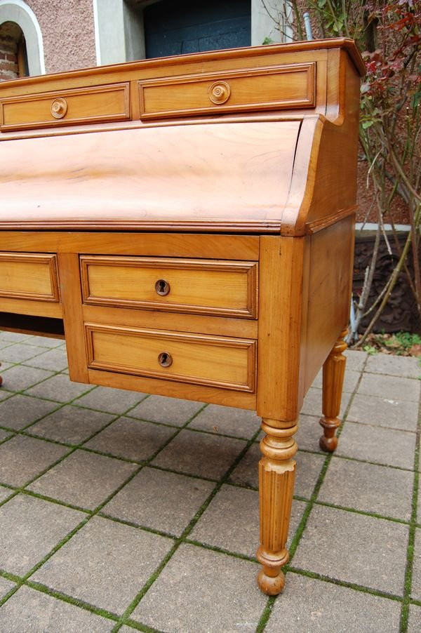 Louis Philippe Period Desk In Cherry Wood From The 19th Century-photo-6