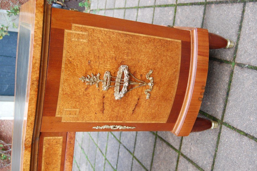 bureau a caisson napoléon III fin du 19e siécle en marqueterie-photo-2