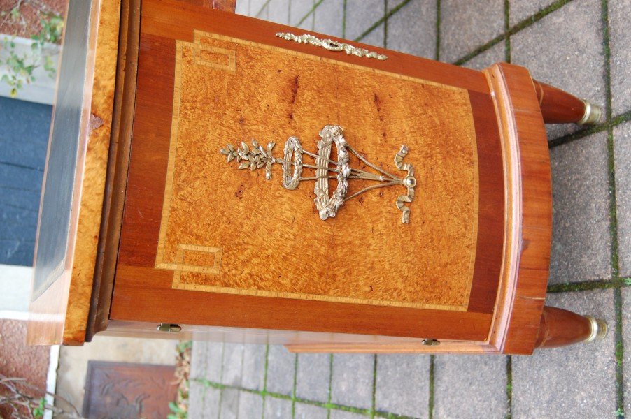 bureau a caisson napoléon III fin du 19e siécle en marqueterie-photo-3