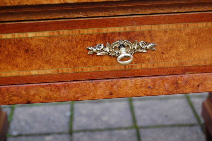 bureau a caisson napoléon III fin du 19e siécle en marqueterie-photo-5