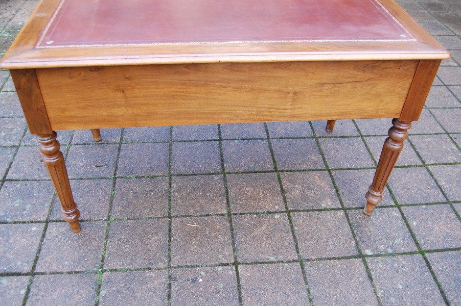 Louis Philippe Style Walnut Desk, Late 19th Century-photo-4