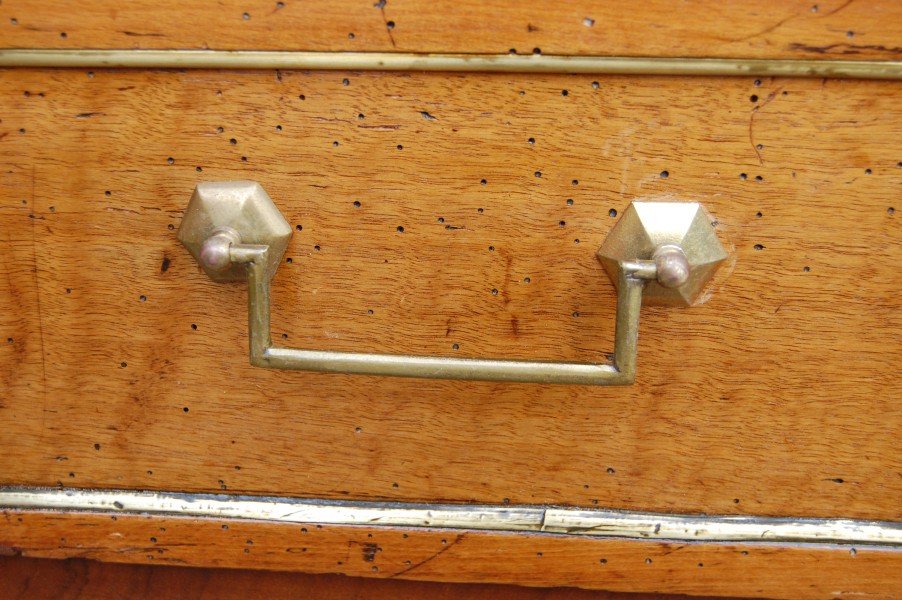 petite commode d époque louis XVI en noyer fin du 18e siécle-photo-5