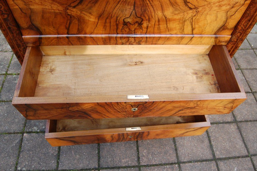 Louis Philippe Period Walnut Secretary Desk From The 19th Century-photo-5