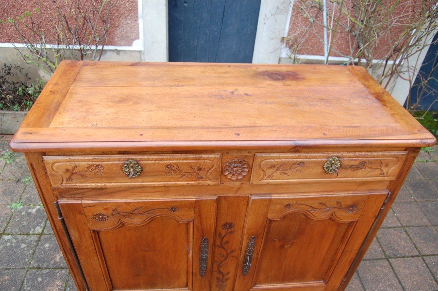 buffet louis XV en noyer du 19e siécle-photo-3