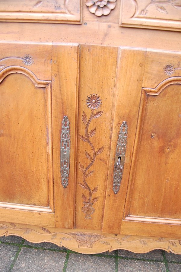 buffet louis XV en noyer du 19e siécle-photo-4