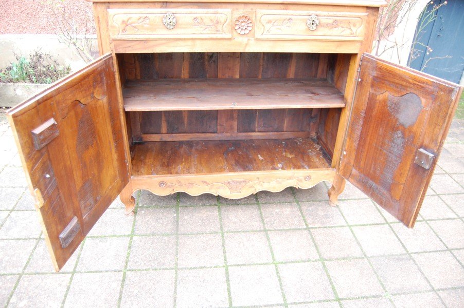 buffet louis XV en noyer du 19e siécle-photo-6