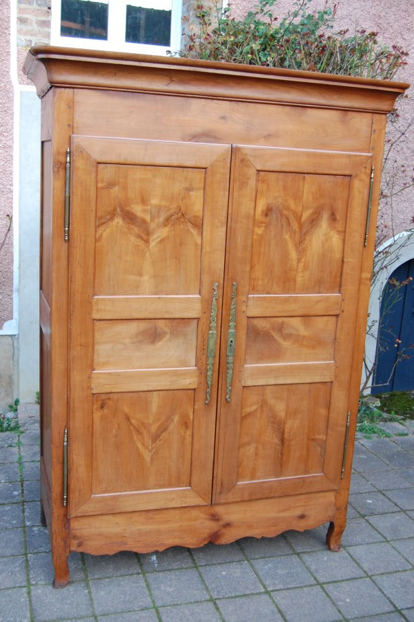 Louis Philippe Style Cherrywood Wardrobe From The 19th Century