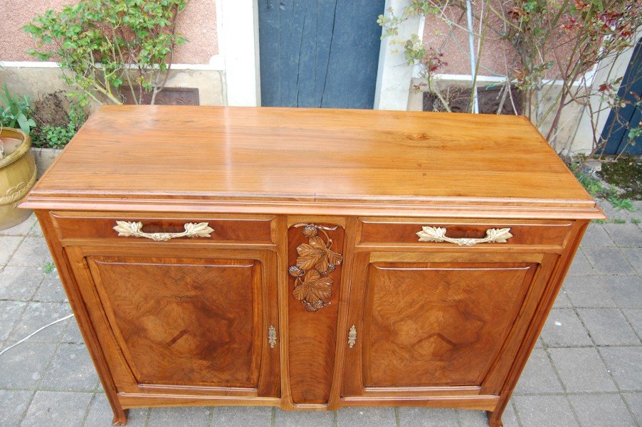 Art Nouveau Period Walnut Sideboard From The 1900s-photo-2