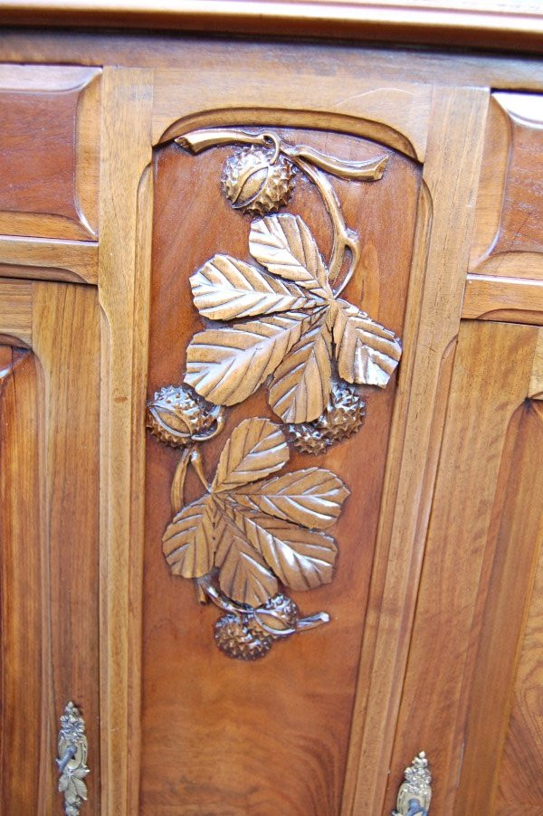 Art Nouveau Period Walnut Sideboard From The 1900s-photo-4