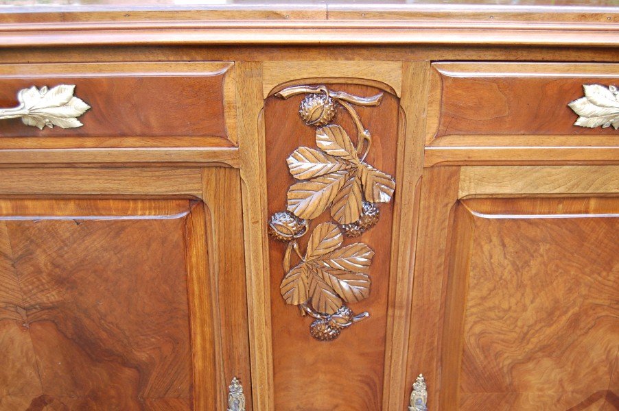 Art Nouveau Period Walnut Sideboard From The 1900s-photo-1