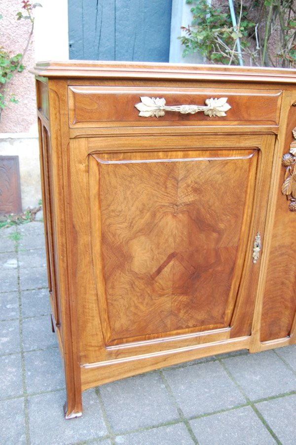 Art Nouveau Period Walnut Sideboard From The 1900s-photo-3