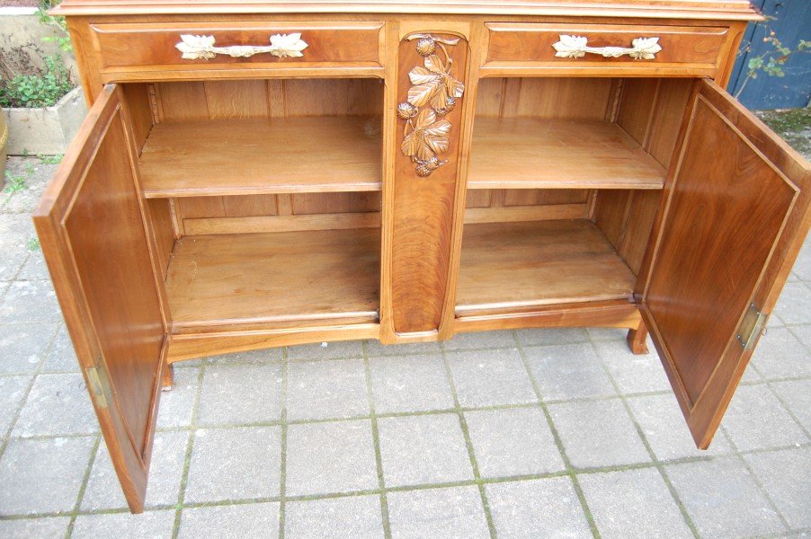 Art Nouveau Period Walnut Sideboard From The 1900s-photo-7