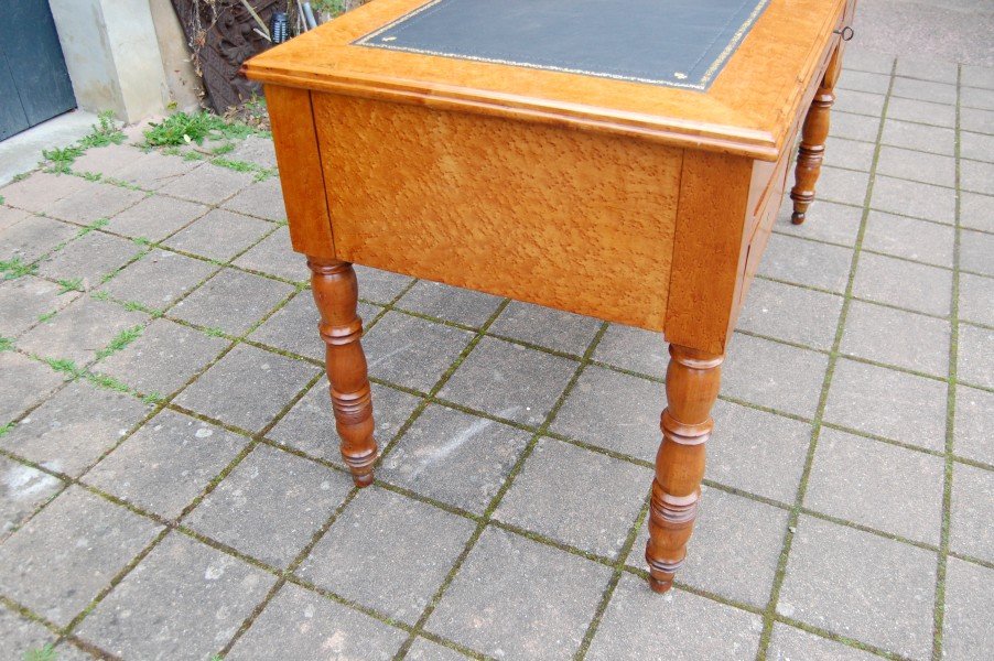 Louis Philippe Period Desk In Speckled Maple From The 19th Century-photo-4
