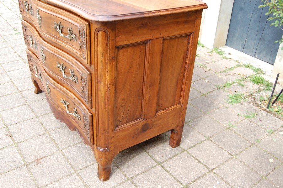 commode d époque louis XV en noyer du 18e siécle-photo-1