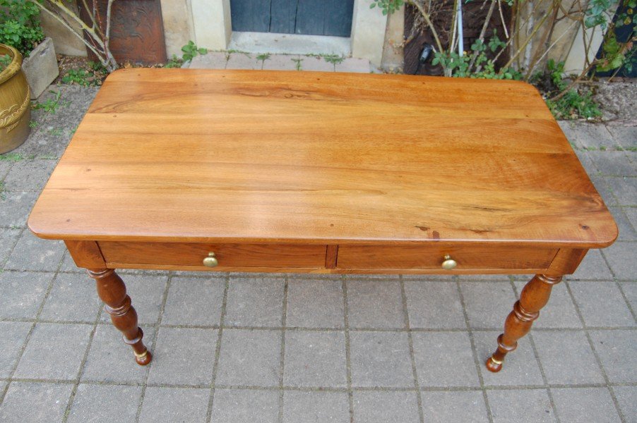 19th Century Louis Philippe Period Walnut Desk-photo-2